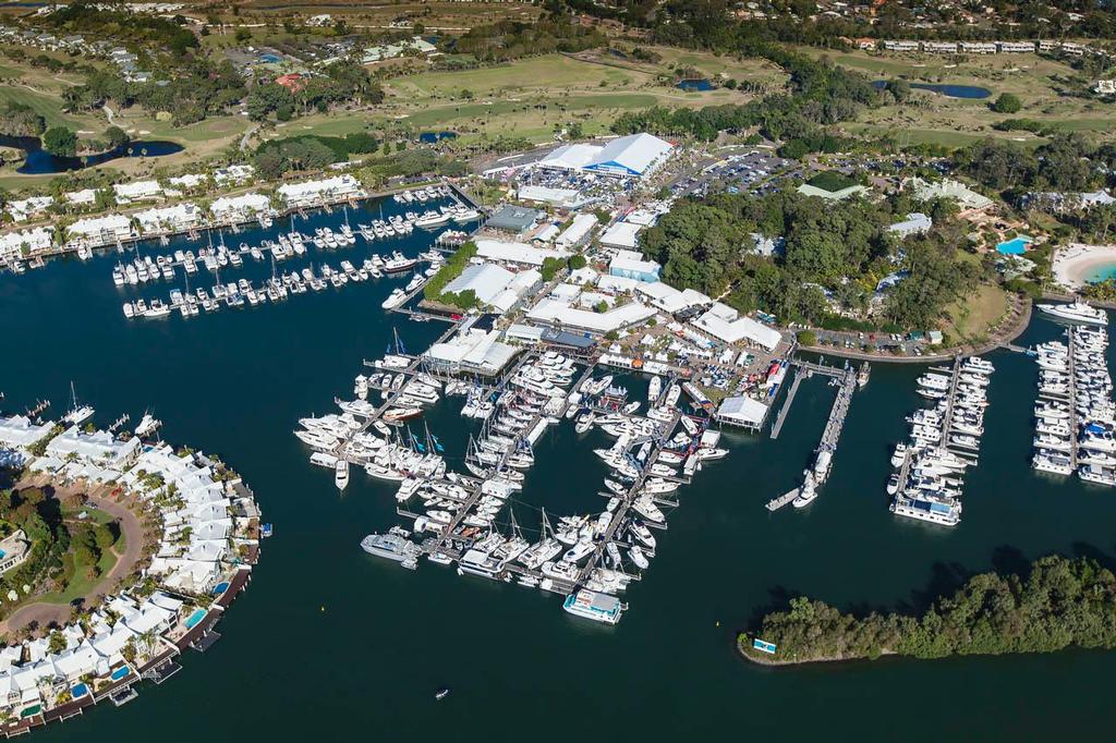 Aerial - 2013 Sanctuary Cove International Boat Show © Mark Burgin